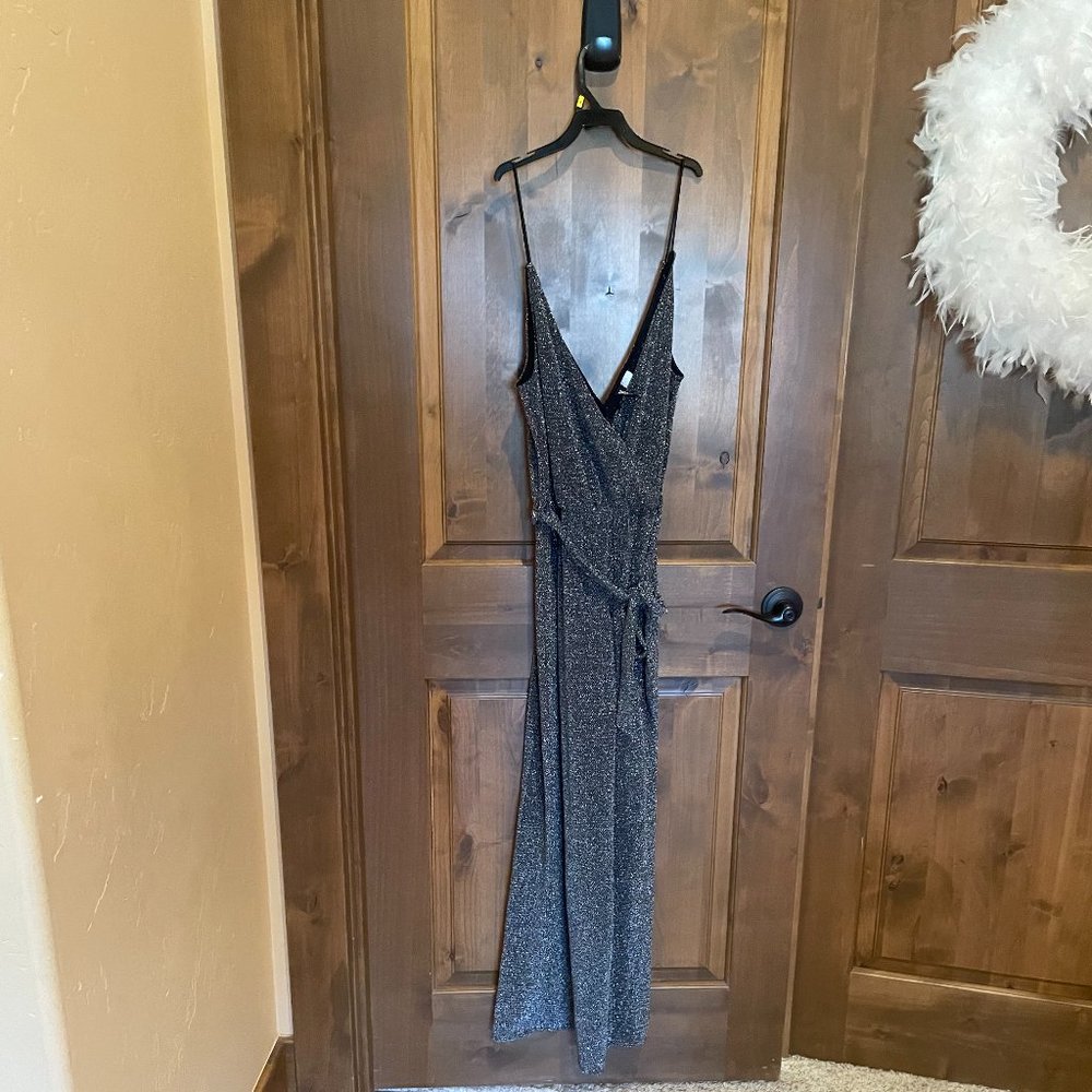 H&M Metallic Capri/Culotte Jumpsuit - Size Medium